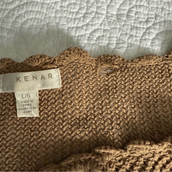 Kenar Cream Tan Crop Tie-Front Blouse - Picture 8 of 9